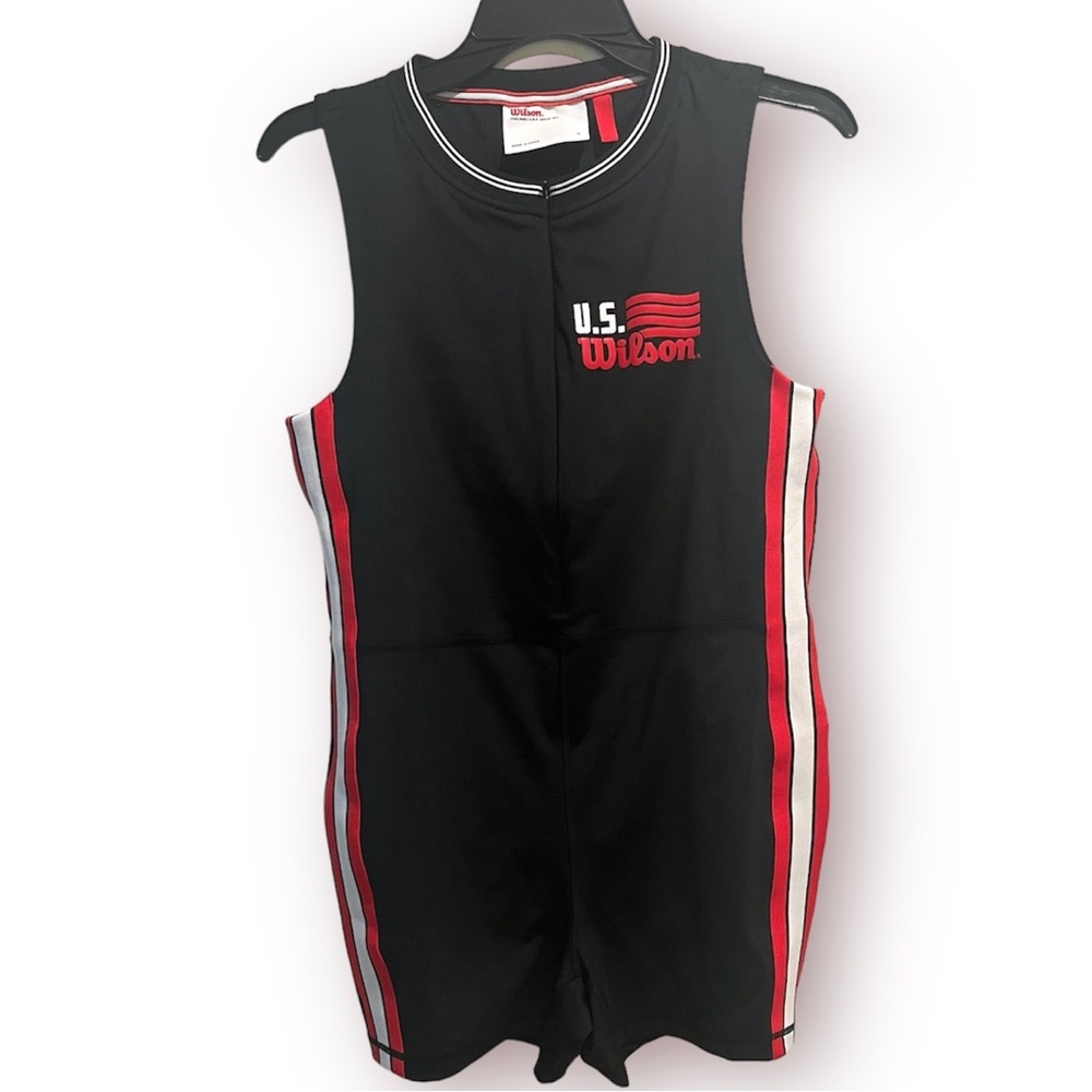 Wilson Jumpsuit Womens US Wilson Goal Bodysuit Black Size Large Romper Tennis